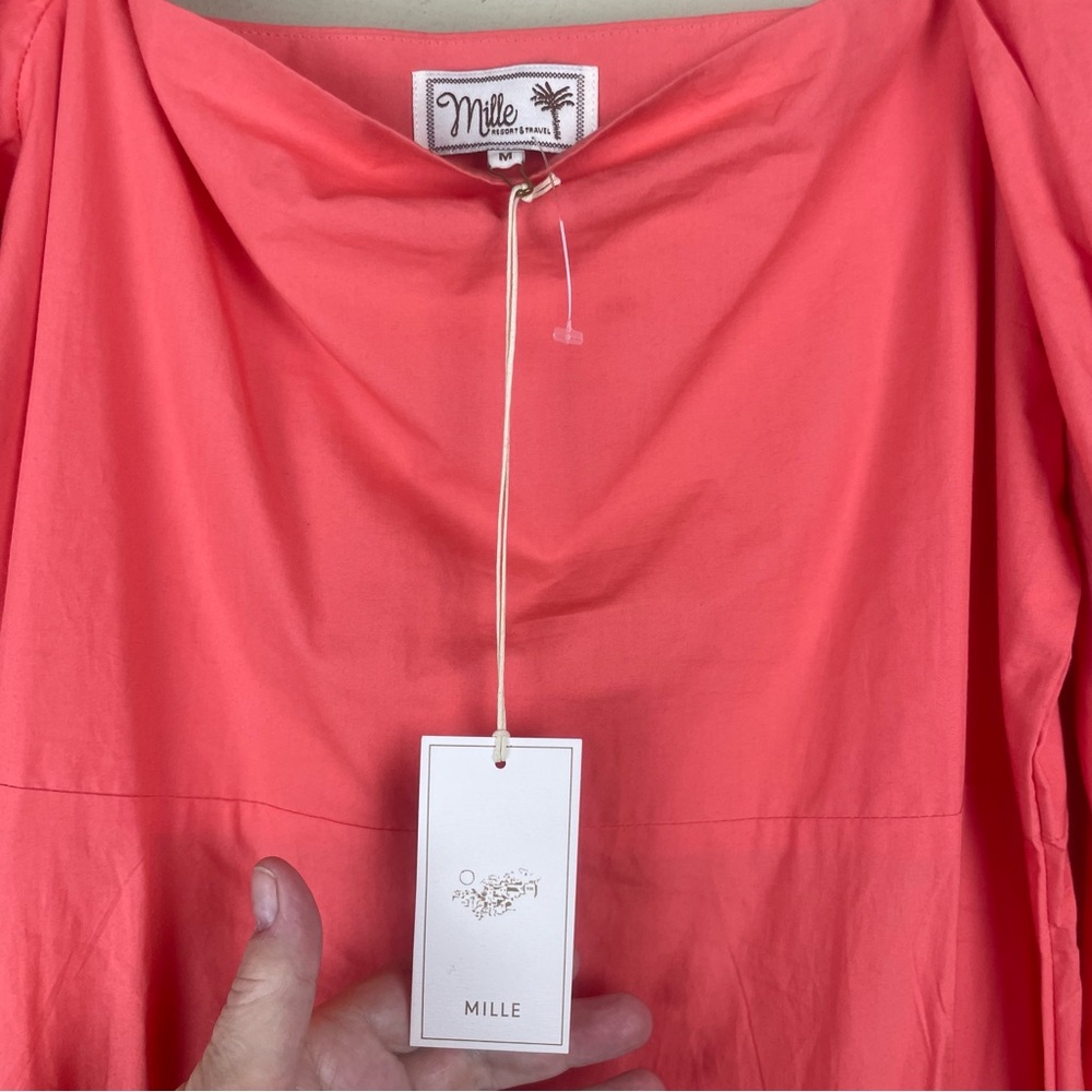 NWT - Mille Resort & Travel Anais Popover Dress in Melon Size Medium - Picture 8 of 17